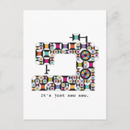 カラフル裁縫キルトパターン ポストカード