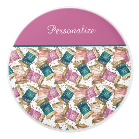 カラフル裁縫スレッドシーフェストテーラー セラミックノブ (正面)