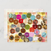 カラフル裁縫ボタン ポストカード (正面/裏面)