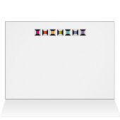 カラフル裁縫マシンのキルトパターンノートカード (内部横(上))