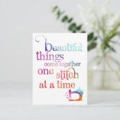 カラフル裁縫引用文 ポストカード (スタンド正面)