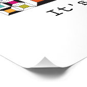 カラフル裁縫機キルトパターンポスター ポスター (コーナー)