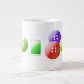 カラフル裁縫 ジャンボコーヒーマグカップ (正面)