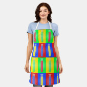 カラフル試験管 エプロン (着用した状態)