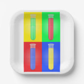 カラフル試験管 ペーパープレート (正面)