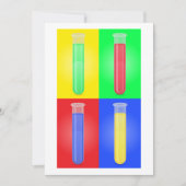 カラフル試験管 招待状 (正面)