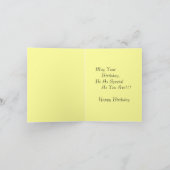 カラフル誕生日カードグラジオラス威厳があるフラワー カード (内部)