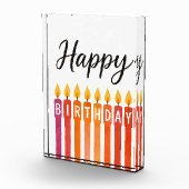 カラフル誕生日キャンドル – ハッピーバースデー フォトブロック (右)