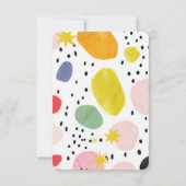 カラフル誕生日グリーティングカード サンキューカード (裏面)