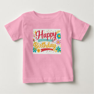 カラフル誕生日シャ子供へツ ベビーTシャツ