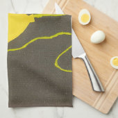 カラフル誕生日バルーンのグラフィックアートデザイン キッチンタオル (四つ折り)