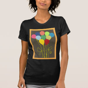 カラフル誕生日バルーンのグラフィックアートデザイン Tシャツ