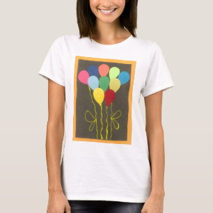 カラフル誕生日バルーンのグラフィックアートデザイン Tシャツ