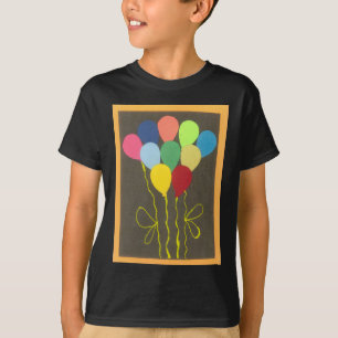カラフル誕生日バルーンのグラフィックアートデザイン Tシャツ