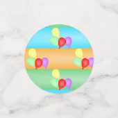 カラフル誕生日バルーンのパターン コンフェッティ (スモール正面)