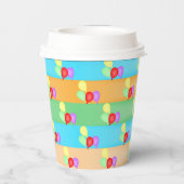 カラフル誕生日バルーンのパターン 紙コップ (裏面)