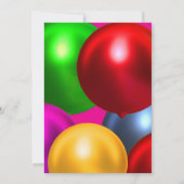 カラフル誕生日バルーンパーティー 招待状 (裏面)