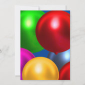 カラフル誕生日バルーンパーティー 招待状 (裏面)