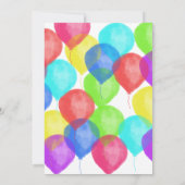 カラフル誕生日バルーンパーティー 招待状 (裏面)