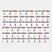 カラフル誕生日バルーン包装紙シート ラッピングペーパーシート (正面2)