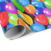 カラフル誕生日バルーン紙プレート ラッピングペーパー (ロールコーナー)