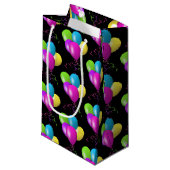 カラフル誕生日バルーン スモールペーパーバッグ (正面アングル)