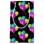 カラフル誕生日バルーン スモールペーパーバッグ (正面)