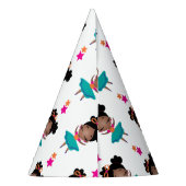 カラフル誕生日バレリナドレス パーティーハット (裏面)