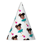 カラフル誕生日バレリナドレス パーティーハット (左)