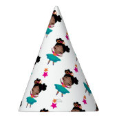 カラフル誕生日バレリナドレス パーティーハット (右)