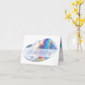 カラフル誕生日パーティーの招待状 カード (黄色い花)