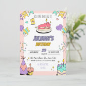 カラフル誕生日パーティーの招待状 招待状 (スタンド正面)