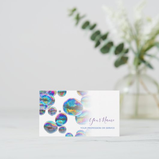 カラフル誕生日プランナーとパーティー 名刺 (スタンド正面)