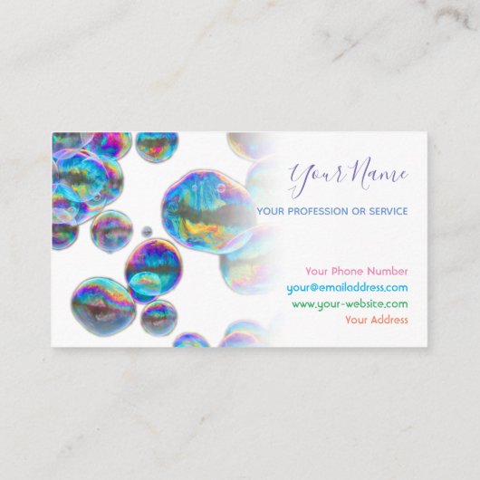 カラフル誕生日プランナーとパーティー 名刺 (裏面)