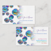 カラフル誕生日プランナーとパーティー 名刺 (正面/裏面)