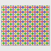 カラフル誕生日包装紙 ラッピングペーパー (フラット)