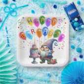 カラフル誕生日格言 ペーパープレート (パーティー)