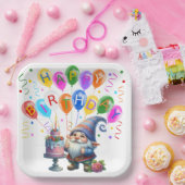 カラフル誕生日格言 ペーパープレート (パーティー)