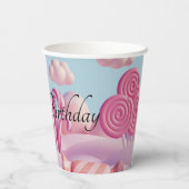 カラフル誕生日紙カップ 紙コップ (裏面)