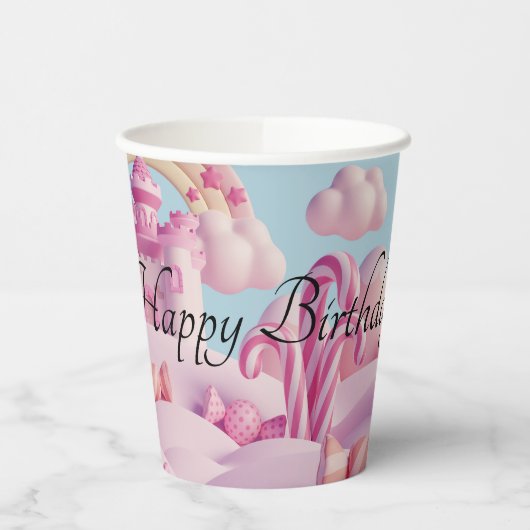 カラフル誕生日紙カップ 紙コップ (左)
