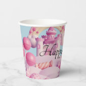 カラフル誕生日紙カップ 紙コップ (正面)