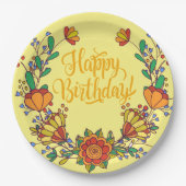 カラフル誕生日紙プレート ペーパープレート (正面)