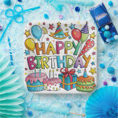 カラフル誕生日紙プレート ペーパープレート (パーティー)