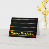 カラフル誕生日 カード (黄色い花)