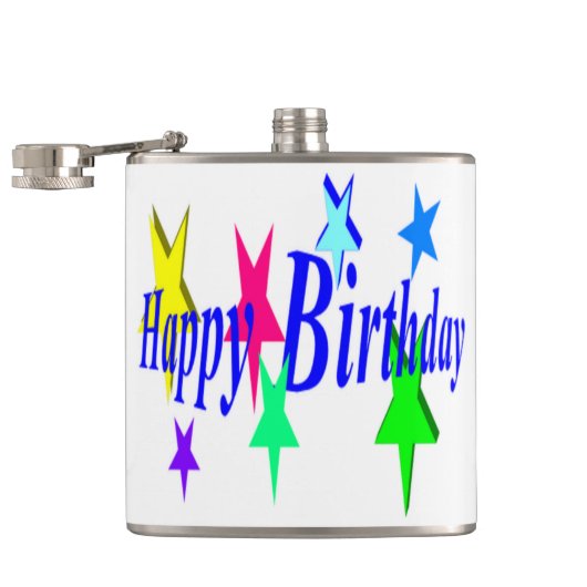 カラフル誕生日 フラスク (オープン)