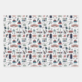 カラフル誕生日 ラッピングペーパーシート (正面3)