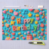 カラフル誕生祝い要素 薄葉紙 (クラフト)