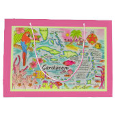 カラフル諸カリブの島抱き枕 ラージペーパーバッグ (裏面)