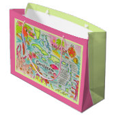 カラフル諸カリブの島抱き枕 ラージペーパーバッグ (裏面アングル)