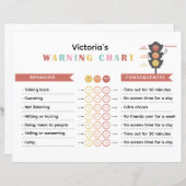 カラフル警告の結果グラフ子供へ (正面/裏面)